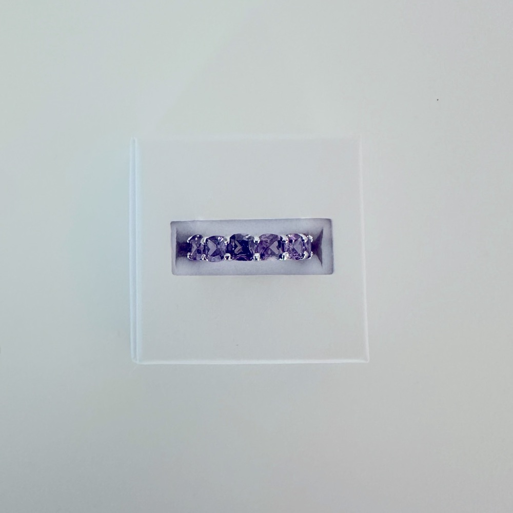 Bomb Party “Arriving in Style” Amethyst Cubic Zirconia Ring